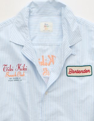 AE Pride Relaxed Fit Oxford Camp Collar Button-Up Shirt