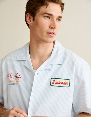 AE Pride Relaxed Fit Oxford Camp Collar Button-Up Shirt from American Eagle - $54.95