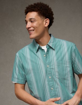 AE Standard Fit Poplin Button-Up Shirt from American Eagle - $37.46