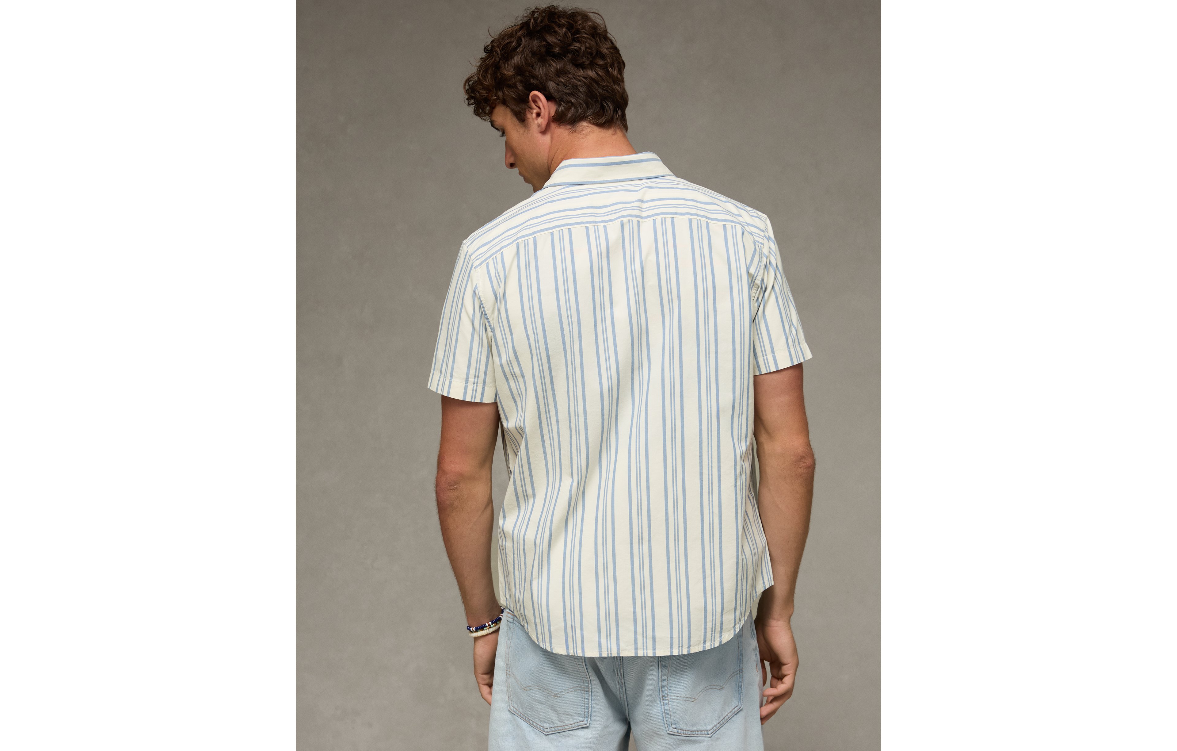 AE Slim Fit Poplin Short-Sleeve Button-Up Shirt