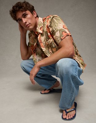 AE Standard Fit Poplin Button-Up Shirt