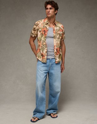 AE Standard Fit Poplin Button-Up Shirt