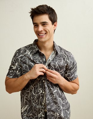 AE Slim Fit Poplin Button-Up Shirt