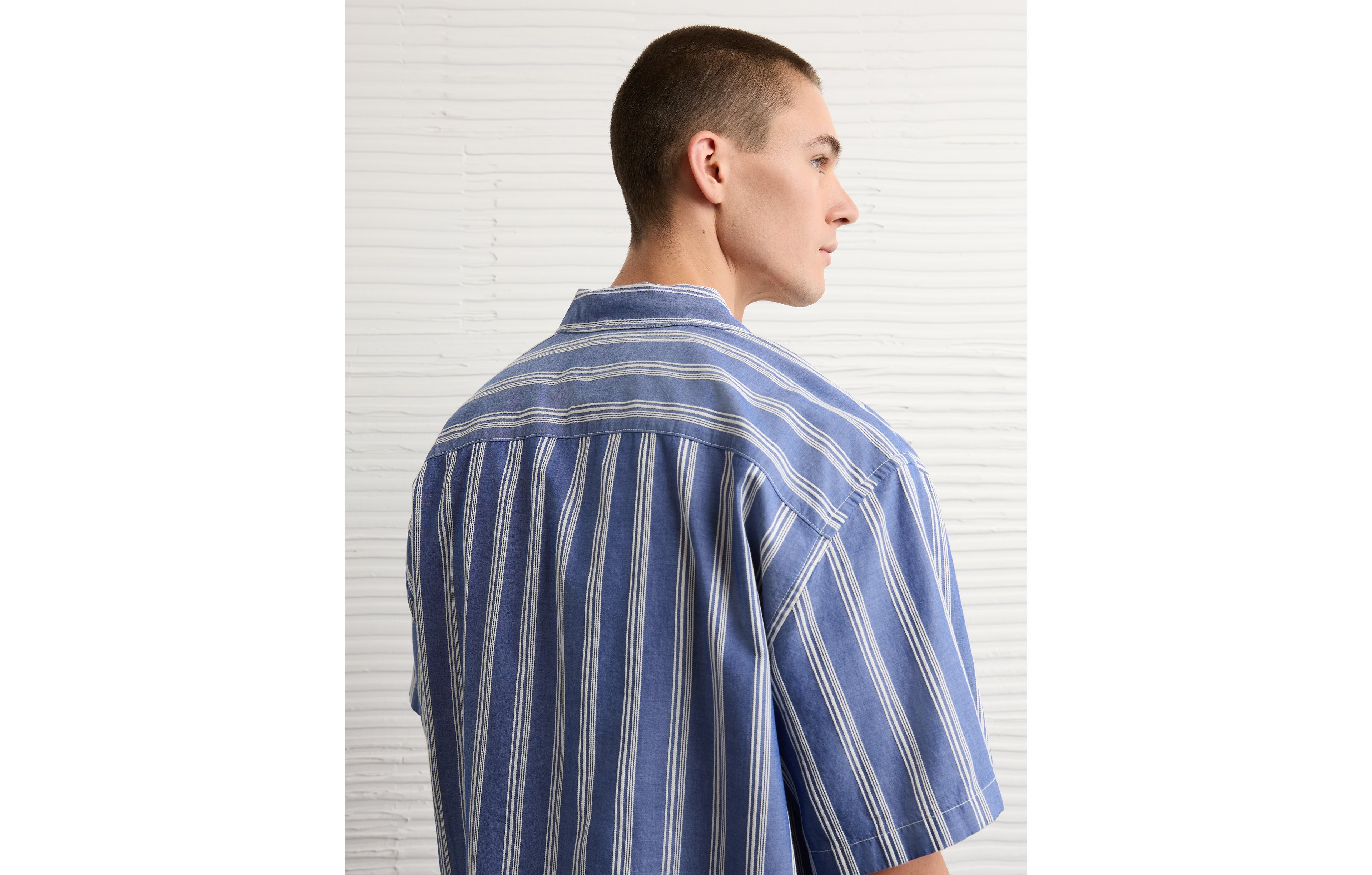 AE Relaxed Camp Collar Button-Up Shirt