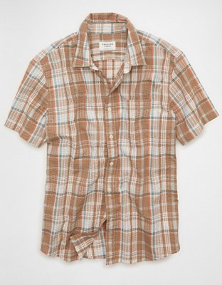 AE Standard Fit Short-Sleeve Button-Up Shirt