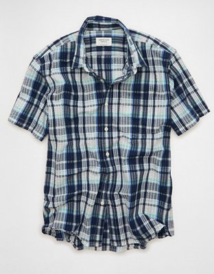AE Standard Fit Short-Sleeve Button-Up Shirt from American Eagle - $54.95