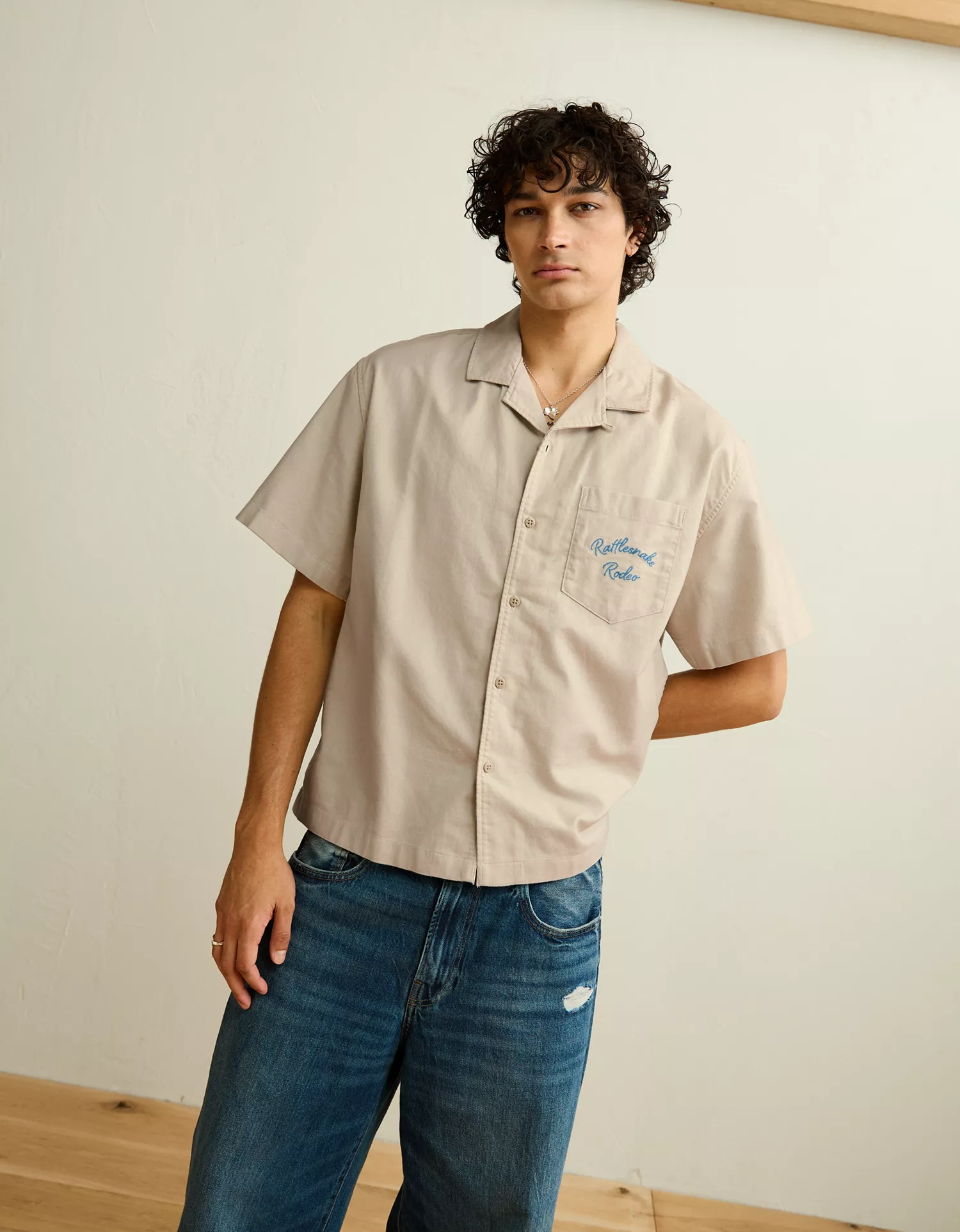 AE Relaxed Fit Camp Collar Button-Up Shirt - thumbnail 2