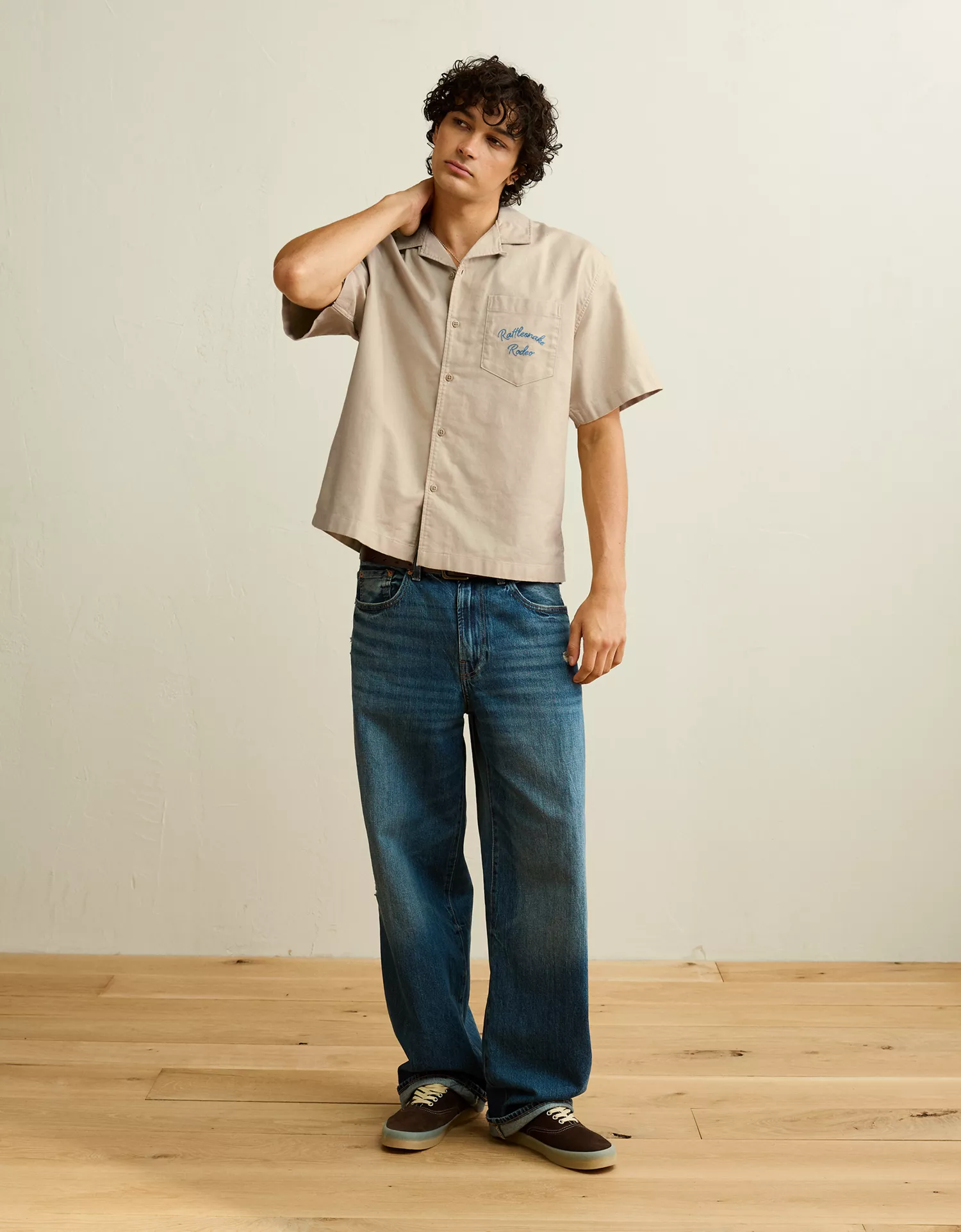 AE Relaxed Fit Camp Collar Button-Up Shirt - thumbnail 5