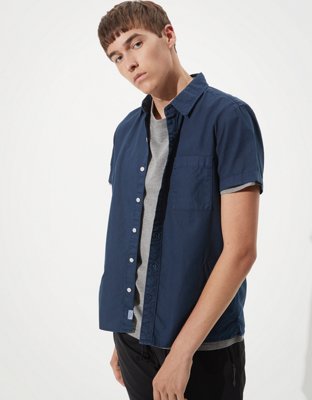 AE Oxford Short-Sleeve Button-Up Shirt