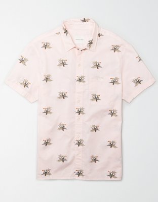 pink button up polo shirt