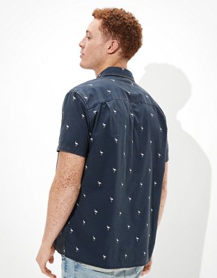 AE Camisa manga corta con botones y estampado