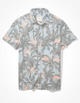 AE Hawaiian Short-Sleeve Button-Up Shirt