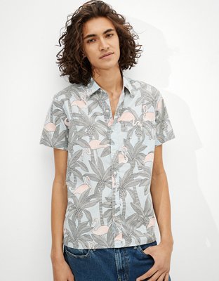 AE Hawaiian Short-Sleeve Button-Up Shirt