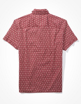 AE Printed Short-Sleeve Button-Up Shirt