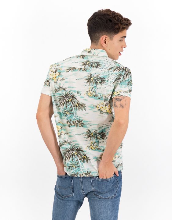 AE Tropical Short-Sleeve Button-Up Shirt