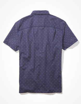 AE Printed Short-Sleeve Button-Up Shirt