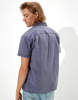 AE Printed Short-Sleeve Button-Up Shirt