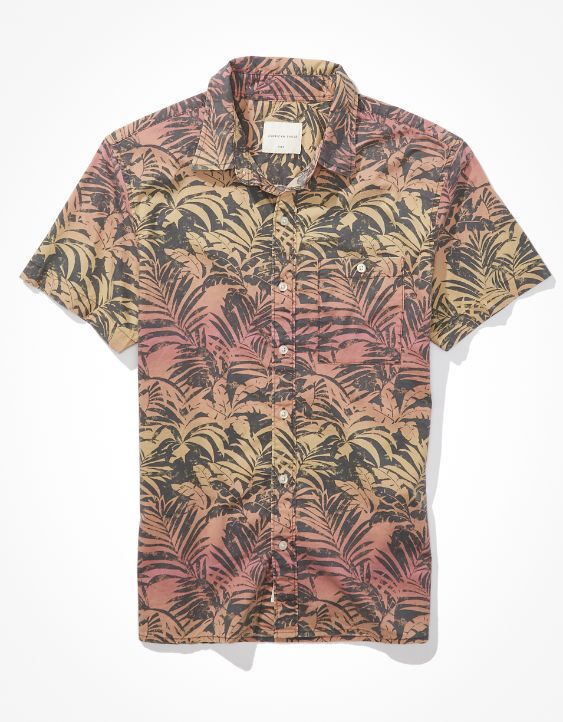 AE Hawaiian Short-Sleeve Button-Up Shirt