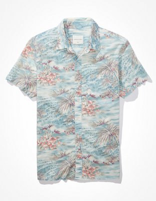 AE Hawaiian Short-Sleeve Button-Up Shirt