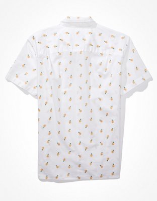 AE Pineapple Short-Sleeve Button-Up Shirt