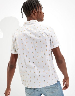 AE Pineapple Short-Sleeve Button-Up Shirt