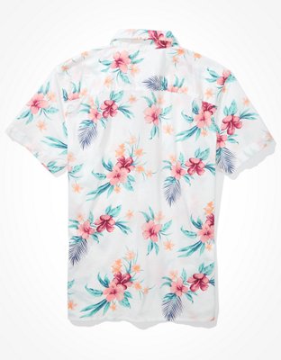 AE Hawaiian Short-Sleeve Button-Up Shirt