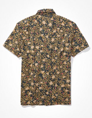 AE Floral Short-Sleeve Button-Up Shirt