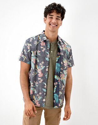 Now Trending: Men's Button-Up Resort Shirts - #AEJeans