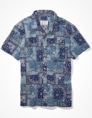 AE Patchwork Button-Up Resort Shirt