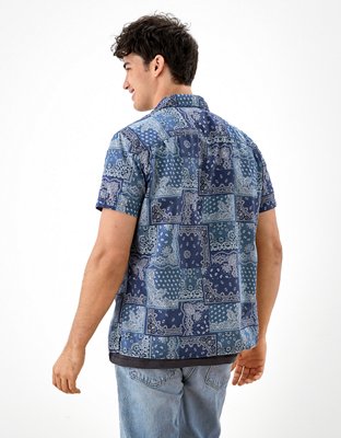 AE Patchwork Button-Up Resort Shirt