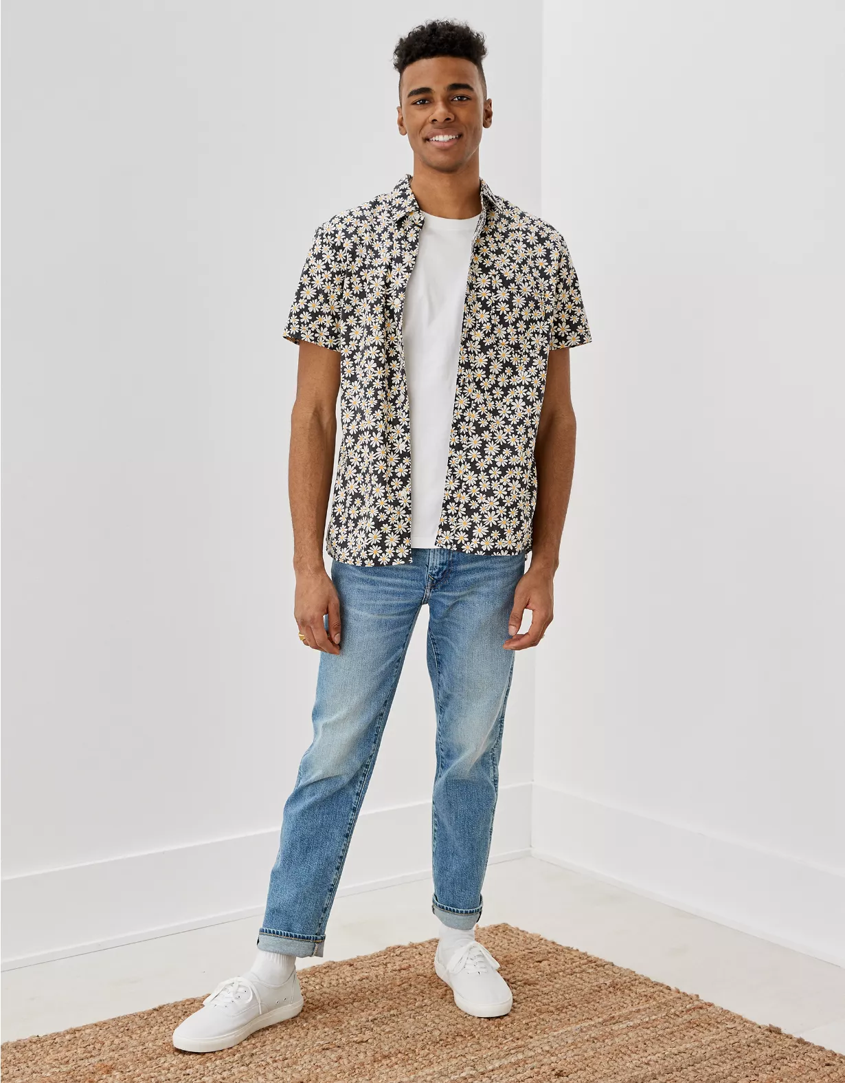 AE Floral Button-Up Resort Shirt