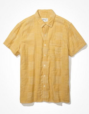 Мужские рубашки American Eagle AE Mixed Pattern Button-Up Resort Shirt — фото 3