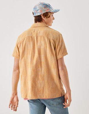 Мужские рубашки American Eagle AE Mixed Pattern Button-Up Resort Shirt — фото 2