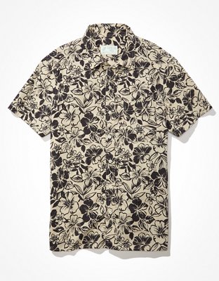 AE Camisa tropical estilo resort con botones