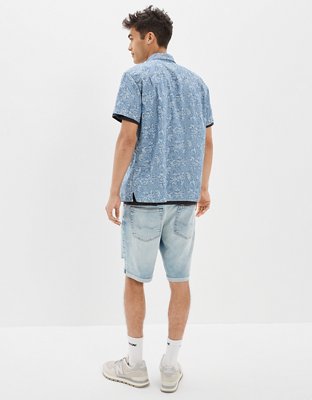 Мужские рубашки American Eagle AE Printed Button-Up Resort Shirt — фото 2