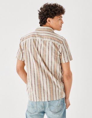 AE Striped Button-Up Resort Shirt