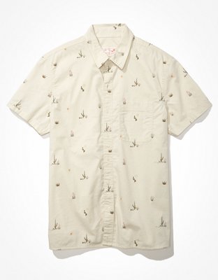 AE Camisa estilo resort con botones y estampado