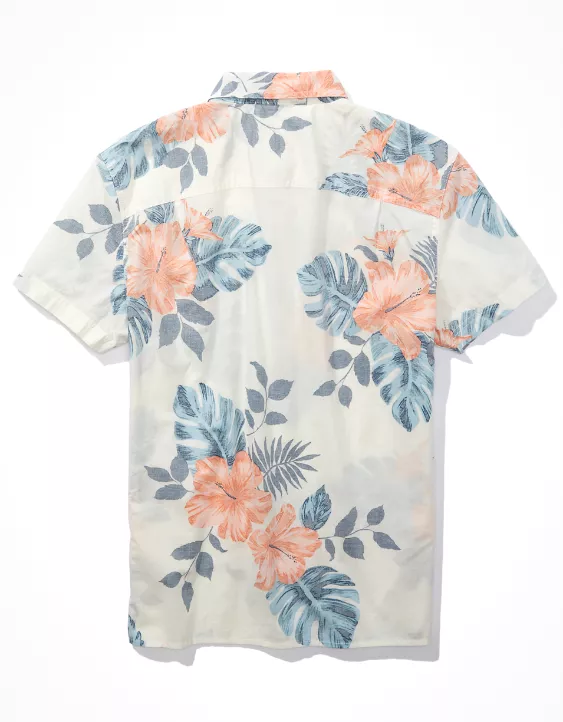 AE Floral Button-Up Resort Shirt