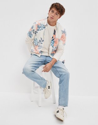 Мужские рубашки American Eagle AE Floral Button-Up Resort Shirt — фото 5