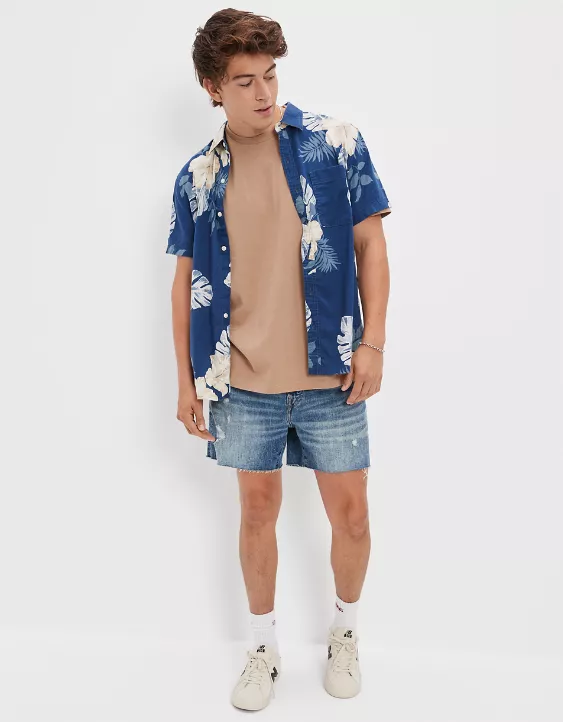 AE Tropical Button-Up Resort Shirt