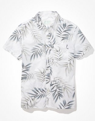 AE Camisa tropical estilo resort con botones