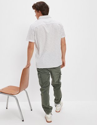 Chemise balnéaire à motifs tiret AE