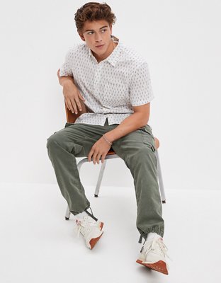 Chemise balnéaire à motifs tiret AE