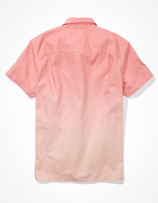 Мужские рубашки American Eagle AE Dip Dye Button-Up Resort Shirt — фото 5