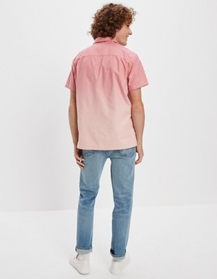 Мужские рубашки American Eagle AE Dip Dye Button-Up Resort Shirt — фото 3