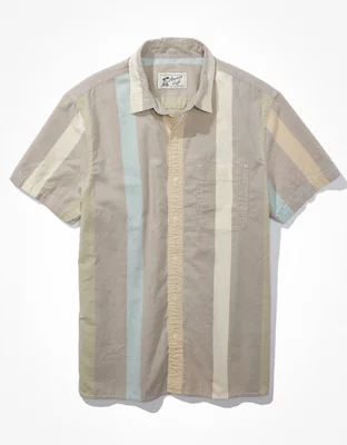 AE Striped Button-Up Resort Shirt