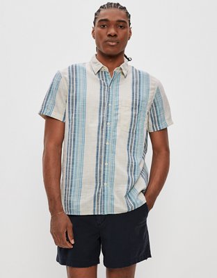 AE Striped Button-Up Resort Shirt