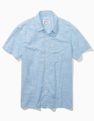 Мужские рубашки American Eagle AE Button-Up Resort Shirt — фото 4
