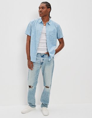 Мужские рубашки American Eagle AE Button-Up Resort Shirt — фото 3