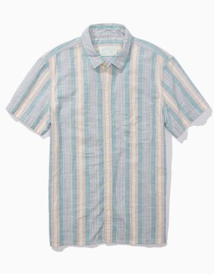 AE Striped Button-Up Resort Shirt